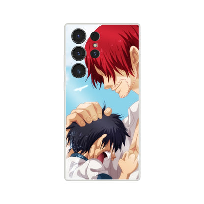 Samsung S23 Ultra, flexible Handyhülle One Piece Stil, Shanks and Ruffy